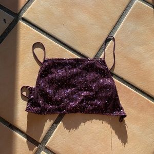 Motel rocks sparkly crop top